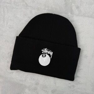 Stussy Logo Embroidered Logo 8 Ball Beanie Cuffed One Size Streetwear Winter Hat